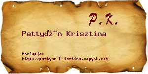 Pattyán Krisztina névjegykártya